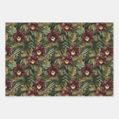 Tropische Oranje Anthurium Orchidee Bloemige Bruil Inpakpapier Vel (Voorkant 3)