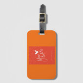 Tropische oranje bagagelabel (Voorkant (verticaal))