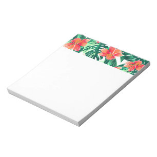 Tropische oranje hibiscus notitieblok