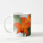 Tropische Oranje orchidee Mok (Links)