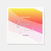 Tropische Oranje roze grijze grijswaarden horizont Servet (Voorkant)