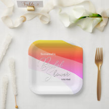 Tropische Oranje roze grijze streams op maat