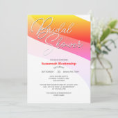 Tropische Oranje roze horizontale streams met schu Kaart (Staand voorkant)