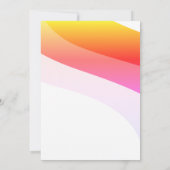 Tropische Oranje roze horizontale streams met schu Kaart (Achterkant)