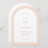 Tropische oranje trouw kaart (Voorkant / Achterkant)