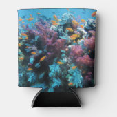 Tropische Oranje vis en roze koraal Blikjeskoeler (Voorkant)