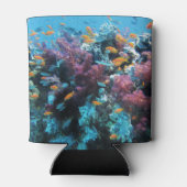 Tropische Oranje vis en roze koraal Blikjeskoeler (Achterkant)