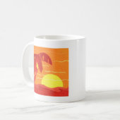 Tropische oranje zonsondergang mok (Voorkant links)