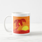 Tropische oranje zonsondergang mok (Links)