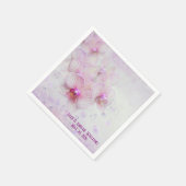 tropische orchidee bloeit met bubbels servet (Hoek)