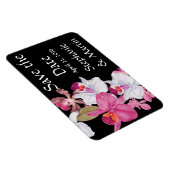 Tropische Orchidee Bloem Floral Save the Date Magn Magneet (Rechterzijde)