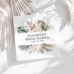 Tropische Orchidee en Monstera Bruidsborrel Servet
