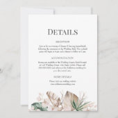 Tropische Orchidee en Monstera bruiloft Details Ka Kaart (Voorkant)