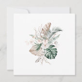 Tropische Orchidee en Monstera Save the Date Kaart (Achterkant)