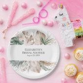 Tropische Orchidee en Monstera Vrijgezellenfeest Papieren Bordje (Feest)