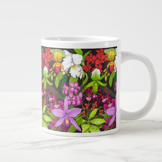 Tropische orchidee Floral Garden Jumbo Mok (Rechts)