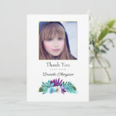 Tropische orchidee foto bedankkaart (Staand voorkant)