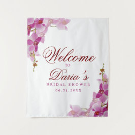 Tropische orchidee foto laat vallen wandkleed