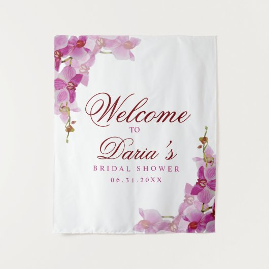 Tropische orchidee foto laat vallen wandkleed (Voorkant)