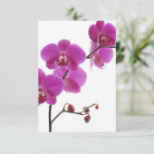 Tropische Orchidee Huwelijksuitnodiging Reactiekaa RSVP Kaartje (Staand voorkant)