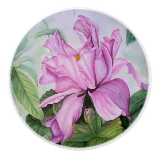 TROPISCHE ORCHIDEE KERAMISCHE KNOP (Voorkant)