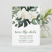 Tropische Orchidee Monstera Botanische Save The Da Date (Staand voorkant)