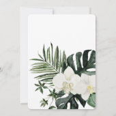 Tropische Orchidee Monstera Botanische Save The Da Date (Achterkant)