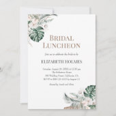 Tropische Orchidee Monstera Bridal Luncheon Kaart (Voorkant)