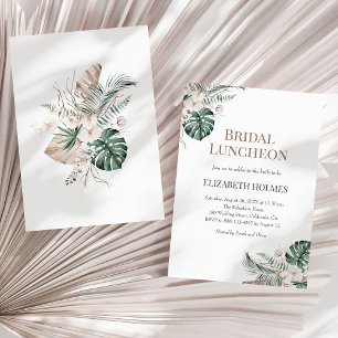 Tropische Orchidee Monstera Bridal Luncheon Kaart