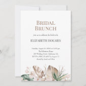 Tropische Orchidee Monstera Bruids Brunch Uitnodig Kaart (Voorkant)