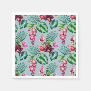 Tropische orchidee papier servetten