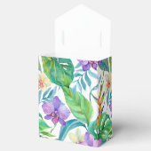 Tropische orchidee patroon cadeau dozen bedankdoosjes (Geopend)