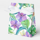 Tropische orchidee patroon cadeau dozen bedankdoosjes (Voorkant Zijde)