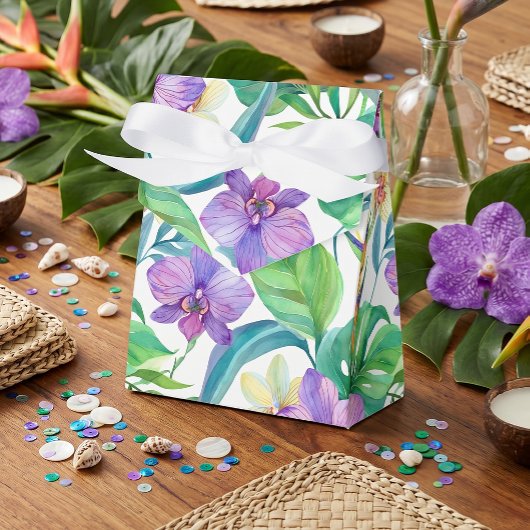 Tropische orchidee patroon cadeau dozen bedankdoosjes