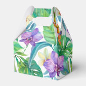 Tropische orchidee patroon gunst dozen bedankdoosjes (Achterkant)