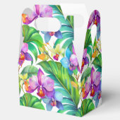 Tropische orchidee patroon gunst dozen bedankdoosjes (Geopend)
