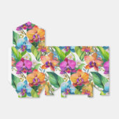 Tropische orchidee patroon gunst dozen bedankdoosjes (Uitgevouwen)