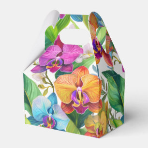 Tropische orchidee patroon gunst dozen bedankdoosjes