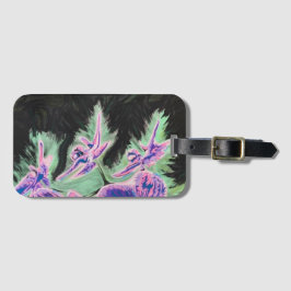 'Tropische Orchidee' Schilderij op een Bagagelabel