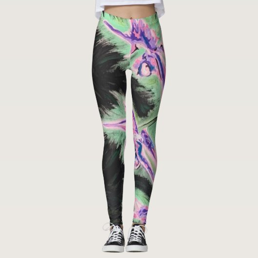 'Tropische Orchidee' Schilderij op een Leggings (Voorkant)
