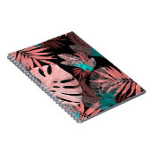 Tropische Orchidee Waterverf Naadloos Patroon Notitieboek (Rechterzijde)