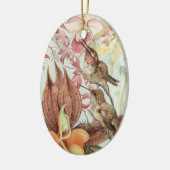  tropische orchideeën, bloemen en levende vogels keramisch ornament (Links)