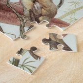 tropische orchideeën, bloemen en levende vogels legpuzzel (Zijkant)