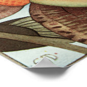 tropische orchideeën, bloemen en levende vogels poster (Hoek)