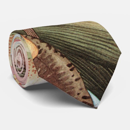  tropische orchideeën, bloemen en levende vogels stropdas (Opgerold)