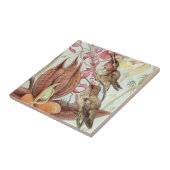  tropische orchideeën, bloemen en levende vogels tegeltje (Zijkant)