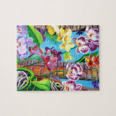 Tropische orchideeën en palmbomen Puzzles Legpuzzel (Horizontaal)
