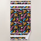 Tropische orchideeën en vlinders strandlaken (Voorkant)