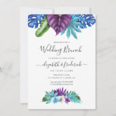 Tropische orchideeën Geometric Wedding Brunch Kaart (Voorkant)