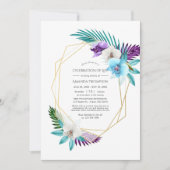 Tropische orchideeën Geometrische viering van het Kaart (Voorkant)